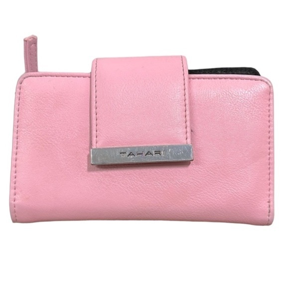 Tahari Handbags - PinkTahari bifold wallet with zipper‎ coin pouch nine credit card holders